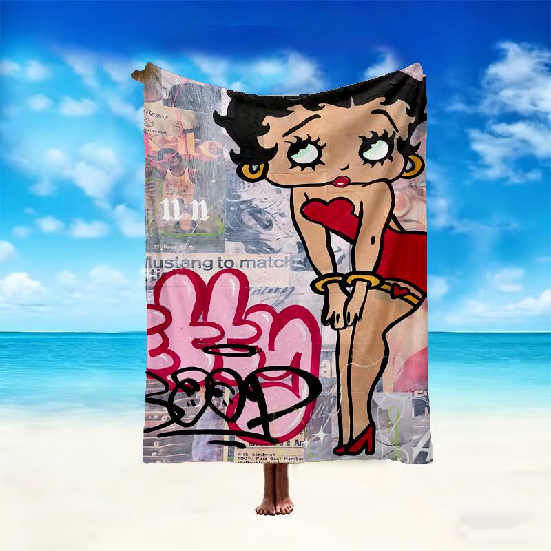 1pc Snug Betty Boop Blanket, Lightweight & Durable Print Blanket, Perfect for Home, Couch, Bed, Picnic, Travel, Office
