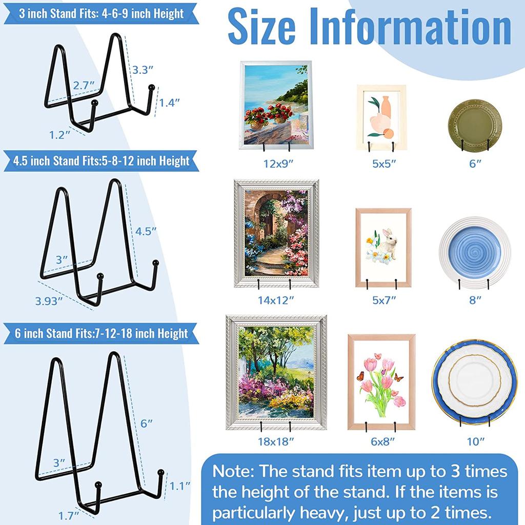 Picture Stands Holder Display Picture Easel Metal Plate Dish Tabletop Art Pictures Frame Photo Decorative Tabletop Art 1 Pc