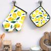 2pcs 10.6*6.7 Inch Oven Mitts And Pot Holders Featuring a Fun Lemon Design, Heat Resistant And Perfect for Grilling, Cooking, Baking, Broiling