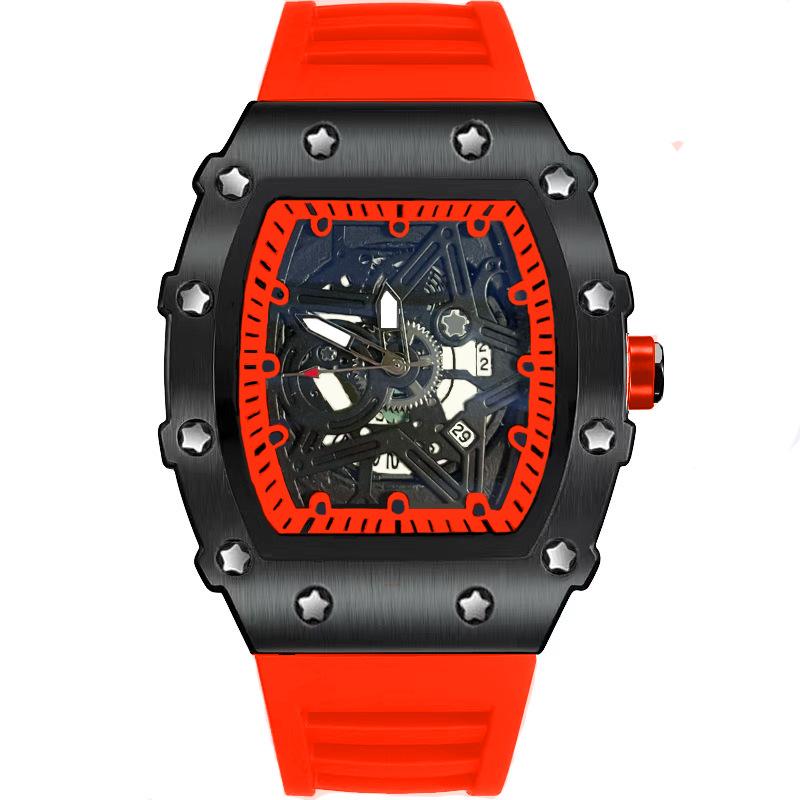 High-Value Fashion Quartz Watch Trendy Luminous Five-Pointed Star Barrel-Shaped Men'S Watch