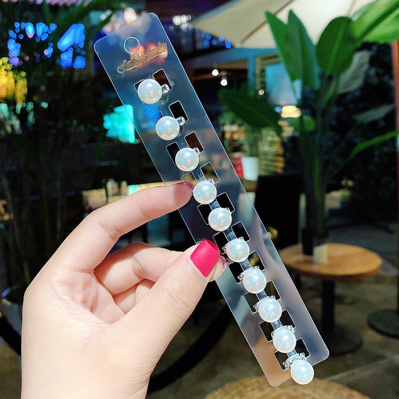 Princess Crown Baby Clip Hairstyle Children's Pearl Rhinestone Bean Buckle Hairpin Children's Girl Disc Hair Small Buckle Grab