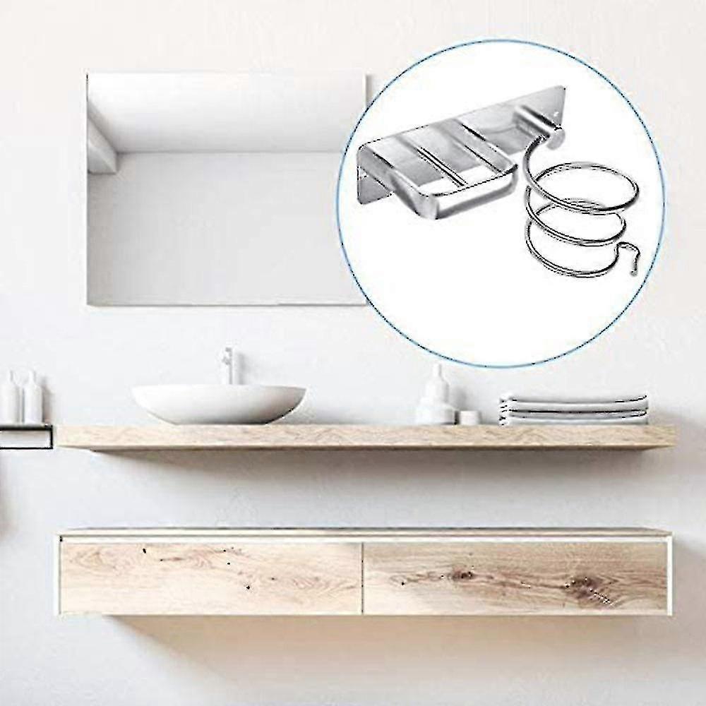 Hair Dryer Holder, Wall Mount Hair Blow Dryer Hanging Shelf Set