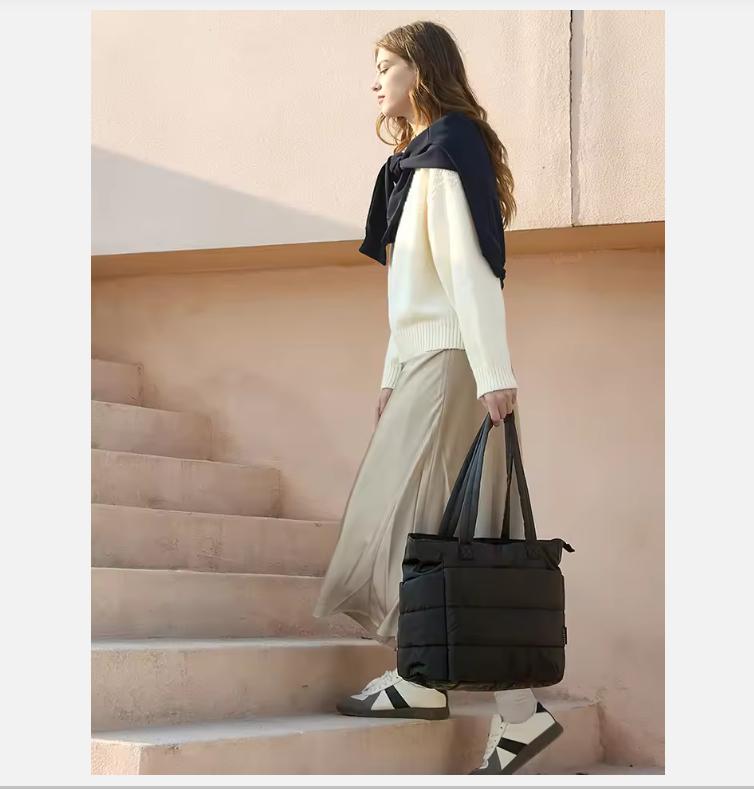 Damentasche Großes Fassungsvermögen Einfarbig Tragetasche Vielseitige Handtasche für Pendler Arbeit Studentische Klasse Einkaufstasche