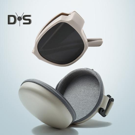 1 Pair Polarized Sunglasses UV400 Protection High Definition Lenses Folding Cover Design Functional Polarized Eyewear