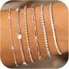 Bobisty Gold Plated Bracelet for Women Stainless Steel Stacking CZ/Link/Tennis/Bead Chain Ankle Bracelet Jewellery