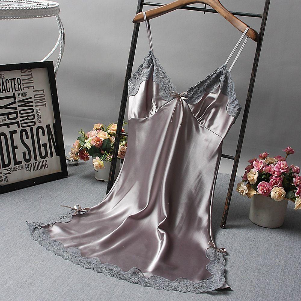 Sexy Lace Patchwork Camisola Lingerie Nighty Wedding Dress Sleep Wear Nightdress Clothes Women's Nightgowns Sexy Nightwear