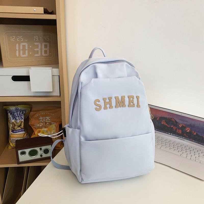 

Школьный рюкзак женский студентка колледжа рюкзак для средней школы рюкзак для снижения нагрузки универсальный стиль принт большая вместимость синий