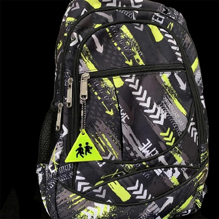 Reflector Keyring Triangle Sidewalk Tags Pendant Waterproof Schoolbag Keychain