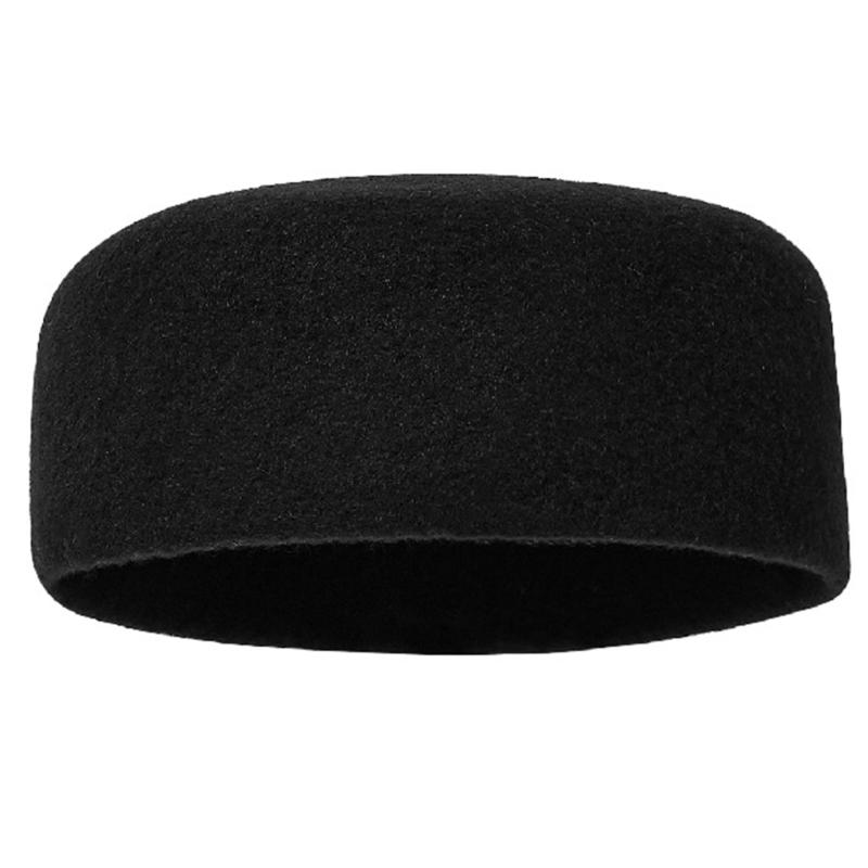 Мусульманская шляпа Ближнего Востока Дышащая шляпа из шерстяной ткани Удобная молитвенная шляпа для взрослых женщин и мужчин чёрный