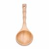 Wood Grain Texture Soup Spoon Solid Wood Porridge Scoop Heat Friendly Cooking Tool  Food Serving