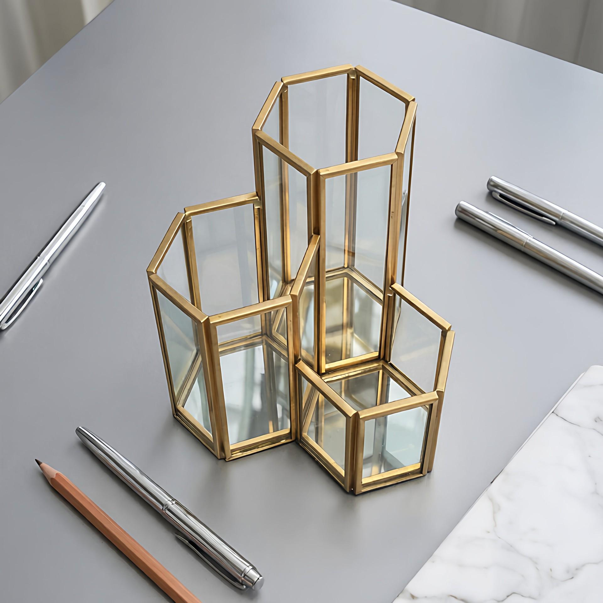 

Glass Jewelry Storage Box: Ornament, Ring, and Desktop Organizer 11.5x11.5x11.5 cm