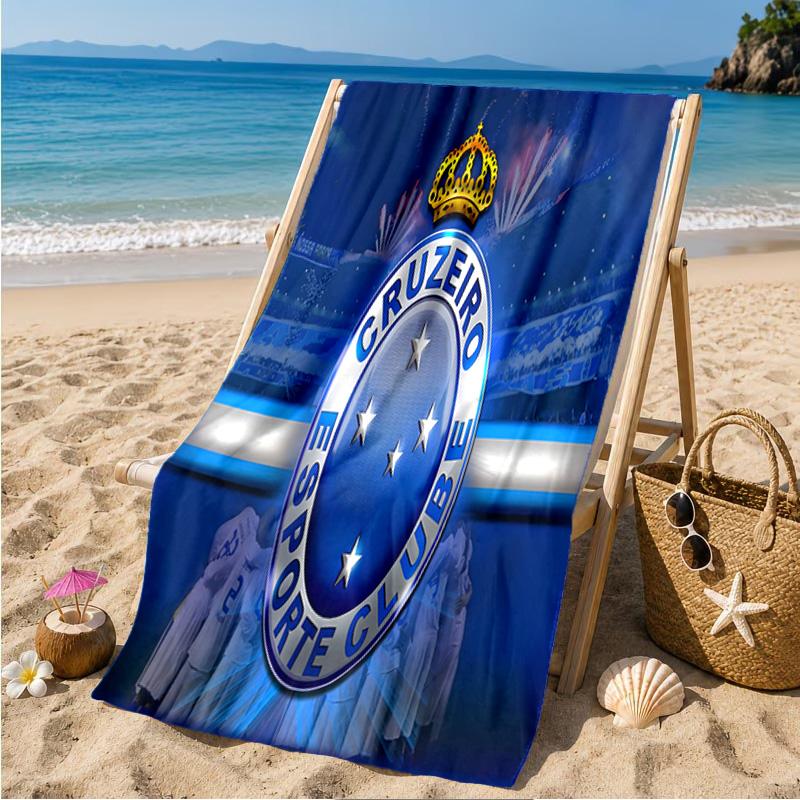 Cruzeiro Passionate Fan Beach Towel Microfiber Beach Towel, Lightweight and Quick-Dry, for Summer Travel, Swimming Pool Fan Birthday Gift