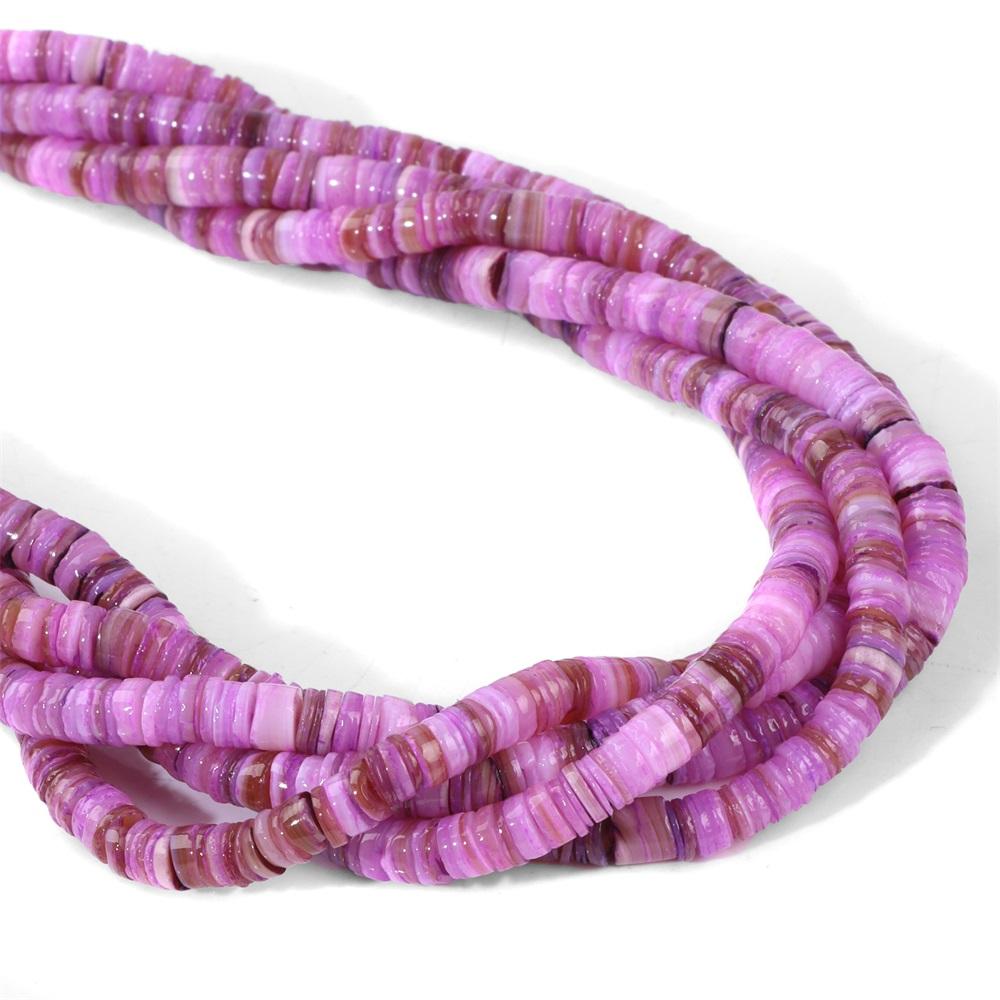 Colorful 4-6MM Natural Flat Shell Beads Heishi Pearl Charm Beads For Jewelry Making Bracelet Handmade Earring Necklace Accessory