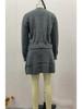 2024 Autumn European & American College Style Knitted Sweater and Skirt Set for Women