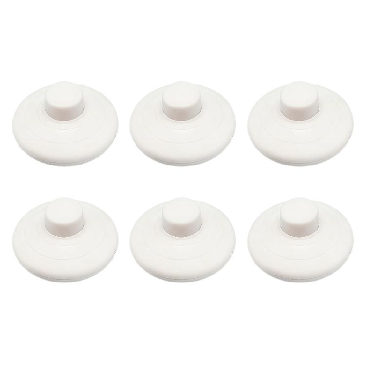 6Pcs Round Foot Reset Button Online Switches Foot Pedal Push Switches Inline Lamp Light Control Footswitch Enduring