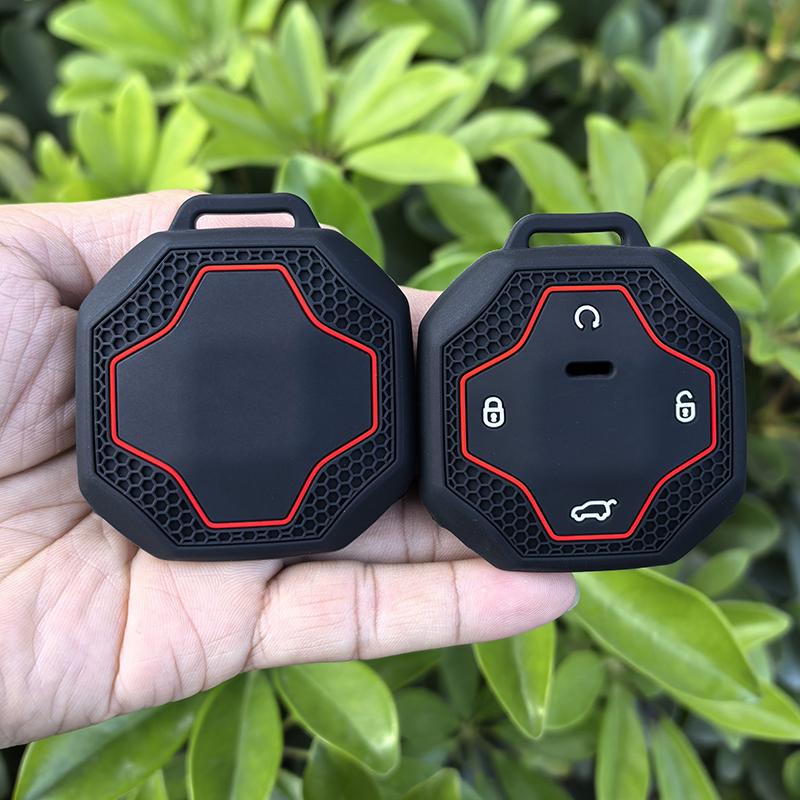 Silicone Car Key Case Cover Protective For Chery Jetour To Genesis Traveller T2 X90 X70 X95 Dashing X-1 Plus Dtc L9 Kechain