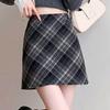 Shop   Women S DAte Check Wool Inner ShortS A Line Mini Skirt Won wSk Wfl7623