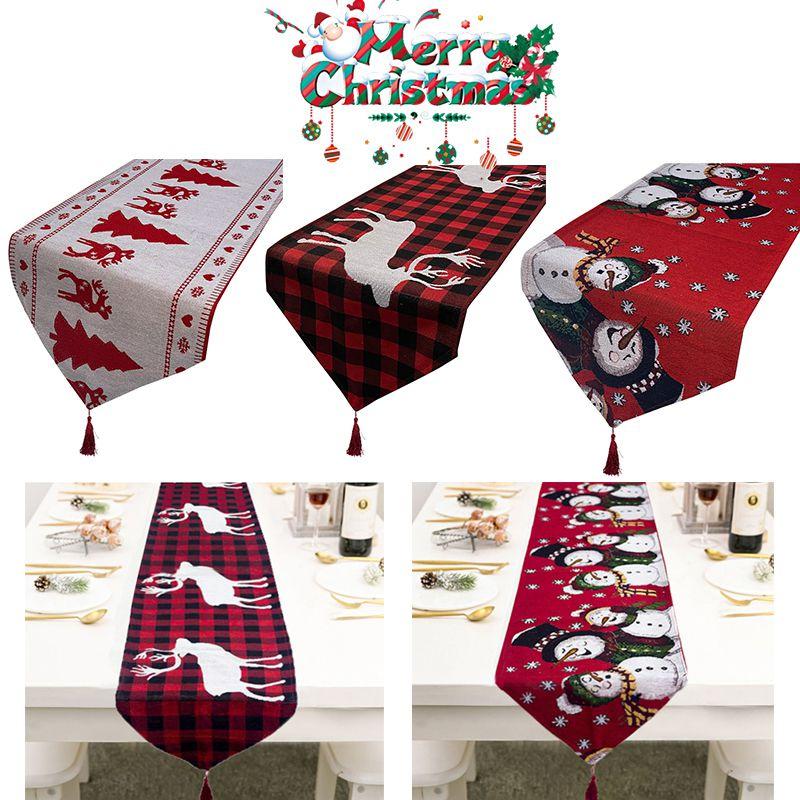 Festliche Stickerei 71" Weihnachts-Tischläufer Langlebige Weihnachts-Heimdekoration