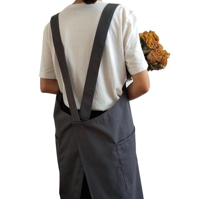 Delantal Artístico de Algodón y Lino de Verano - Estilo Largo para Hornear, Chefs, Floristas y Pintura