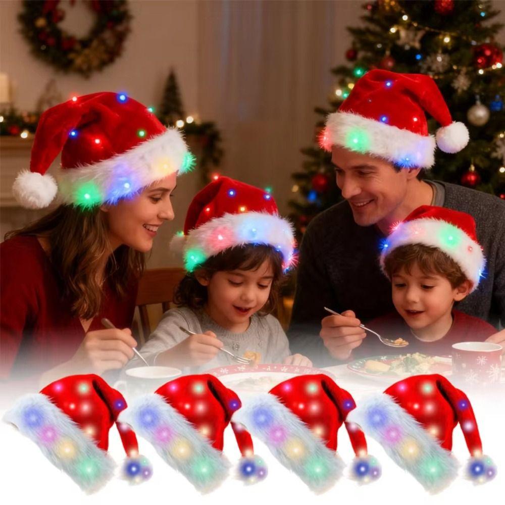 Leuchtende Rote Aufleuchtende Weihnachtsmütze Blinkende Lichter Rote Weihnachtsmütze Weihnachts Mütze Weihnachtsgeschenke