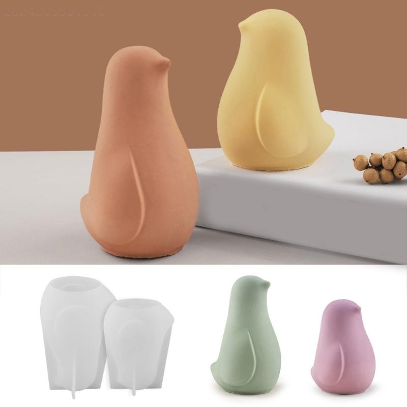 Desk Ornament Mould Flexible Silicone Mold for Bird Figurine Shaped Decoration Gypsum Molds Jewelry Making Supplies