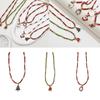 Fashion Cartoon Christmas Pendant Necklace Elegant Collar Necklace Choker Holiday Beaded Charm Neck Chain Party Jewelry