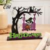 Window Display Ornaments Funny Halloween Desktop Swing Decor, Spooky Home Decor for Living Room Holiday Party Table Centerpieces Tabletop, Gothic Fall