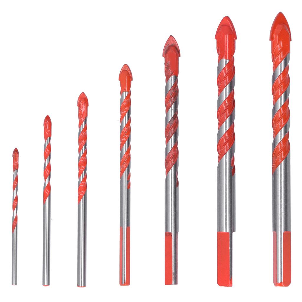 Drill Bit Set Multi Purpose Bits Accessory for Ceramic Tile Concrete Glass Drilling(8Pcs )