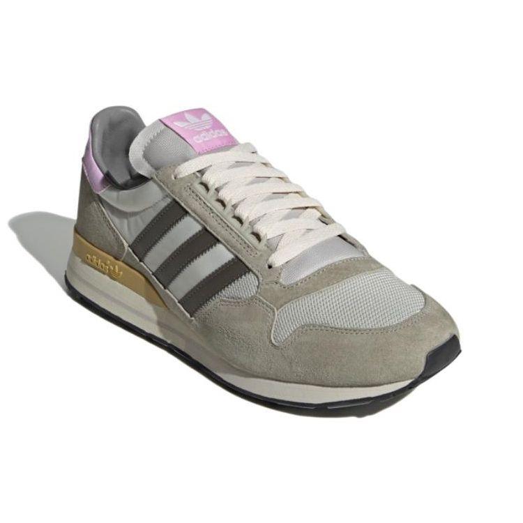 Adidas Originals ZX 500 Semiš Síťovina Klasické Sportovní Pohodlné Všestranné Odolné Nízké Lifestylové Ležérní Boty Unisex tenisky Šedá Růžová GY1997