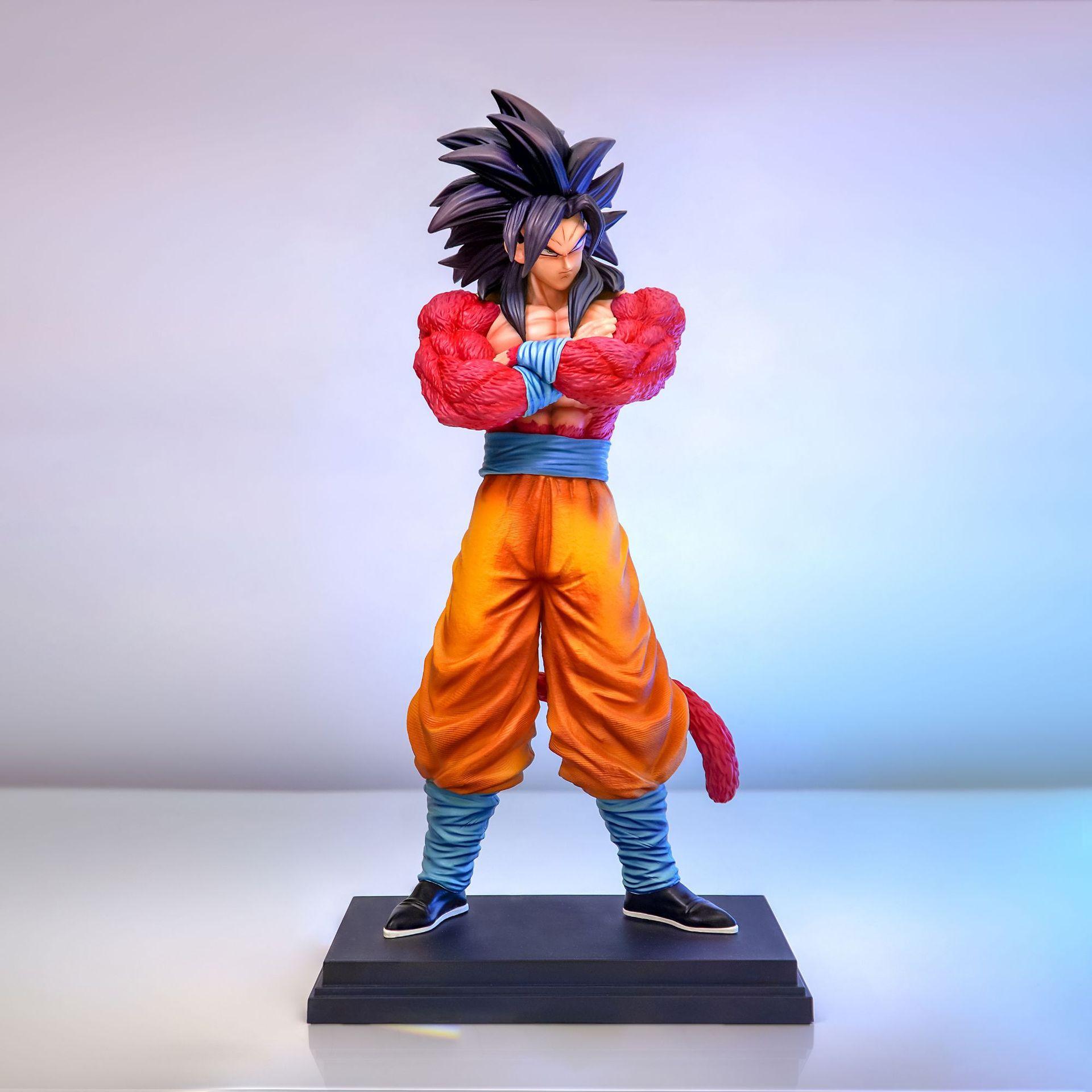 

32cm Super Saiyan JT Super Four Goku Begita Standing Posture Scene Boxed Statue Model Desktop Ornament