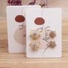 50Pcs/Lot Earring Card Four Holder 5x7cm Hot Girl /Abstract painting paper card Jewelry Accessory Package Cards