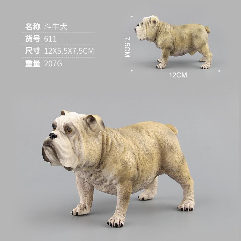 Simulation Tiermodell Spielzeug Simulation Böser Hund Ornament Modell Ornament Bulldogge Modell