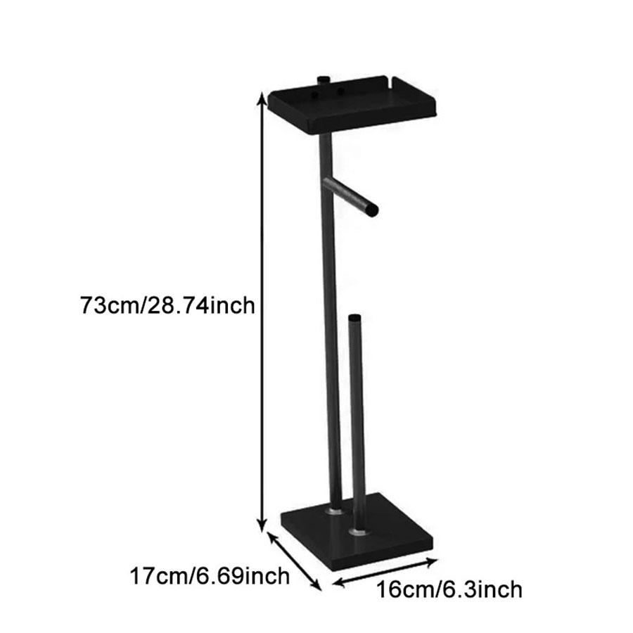 Toilet Paper Holder Rack Free Standing with Storage Roll Paper Holder Floor Stand Tissue Toilet Paper Holder Brushed Bathroom