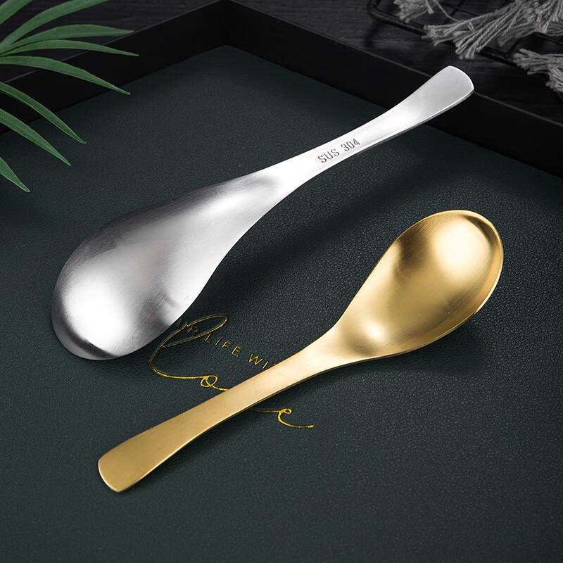 ZISIZ Matte Gold 304 Stainless Steel Kids Spoons (3-Pack)