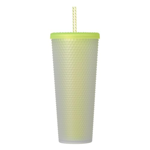 Starbucks Logo Cold Cup Tumbler, Neon Yellow, 710ml, Coffee Tumbler, Starbucks, Sparkly, Cute, Stylish, Birthday Gift, Water Bottle