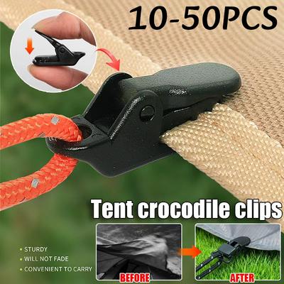 10-50pc Plastic Windproof Tent Clips Outdoor Camping Tents Awning Fixing Buckle Rainproof Cloth Fixed Clamps Camping Accessory