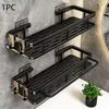 Wall-Mounted Shower Caddy, No-Drill Installation, Floating Storage Rack for Bathroom and Kitchen, Space-Saving, Shower Caddy for Bathroom, Shelves