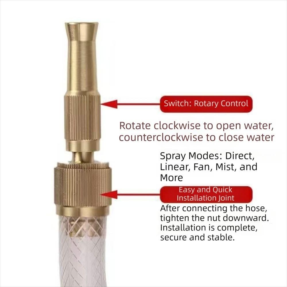 Multi-functional High Pressure Washer Nozzle Copper Material Adjustable Spray Nozzle  Household Use