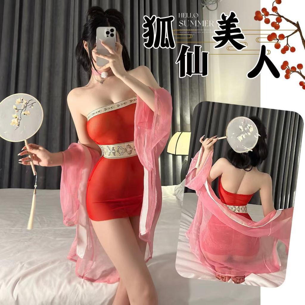 Sexy pajamas sexy underwear antique uniform pure desire pajamas small breasts show big bride hanfu temptation suit