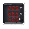 Digital Voltage Current Meter Panel Voltmeter Ammeter Frequency Meter LED Display AC50-500V 1-120A Embedded Installation