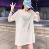 Heavy Industry Ironing Bear Short-sleeved T-shirt for Women's Summer New Loose Mid-Length Style