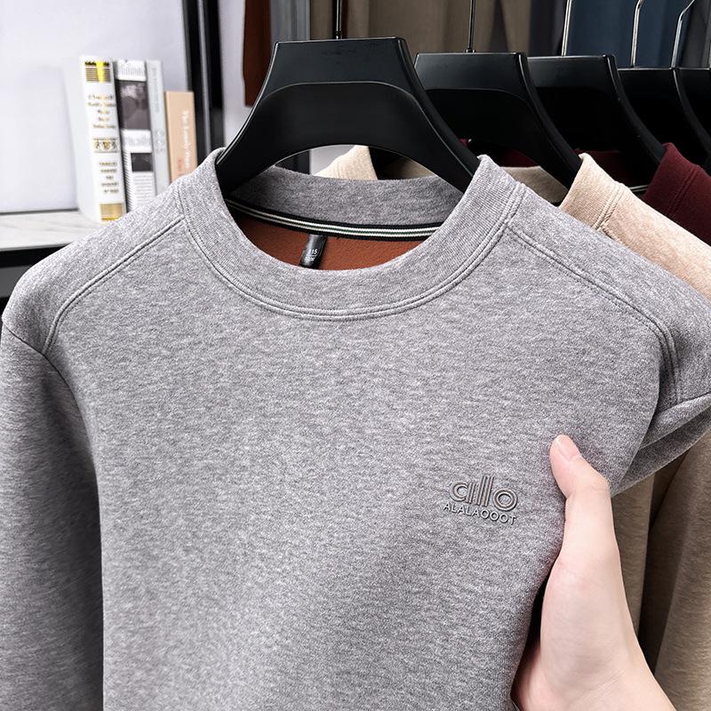 High-Quality Men's Long Sleeve Sweatshirt - New Warm Autumn/Winter Round Neck Fashionable Versatile Top