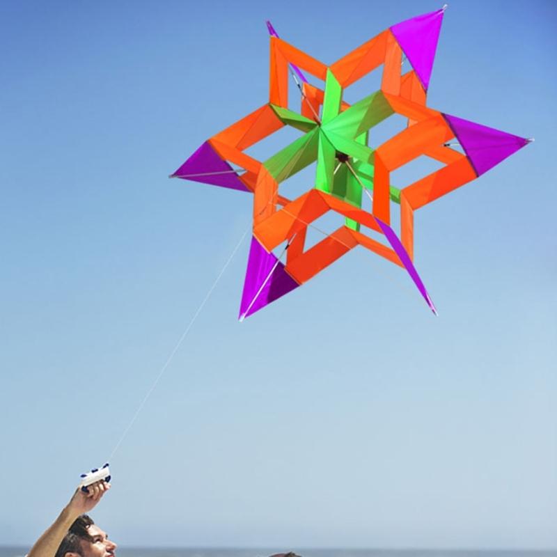 3D Beautiful Lotuses Kites Handcrafted Bright Color Polyester For Outdoor Family Girls Boys Gift Easy To Fly