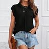2026 Women's Summer Round Neck Short Sleeve Casual Slimming Versatile Loose Sweater