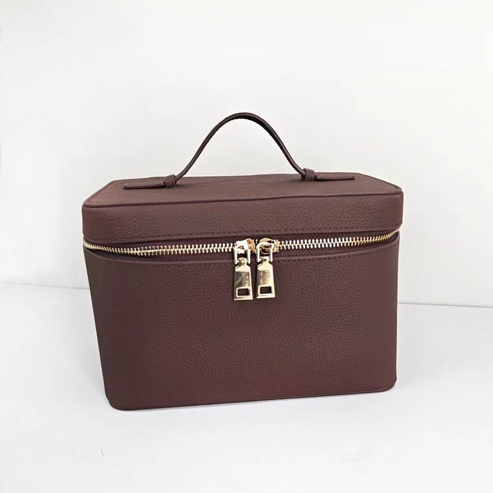 

Custom Name Cosmetic Bag For Women Large Capacity Toiletry Kit Case Bag Travel Portable Handheld Leather Makeup Organizer Box