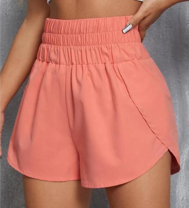 Women High Waist Elastic Sports Shorts 2022 Spring Summer