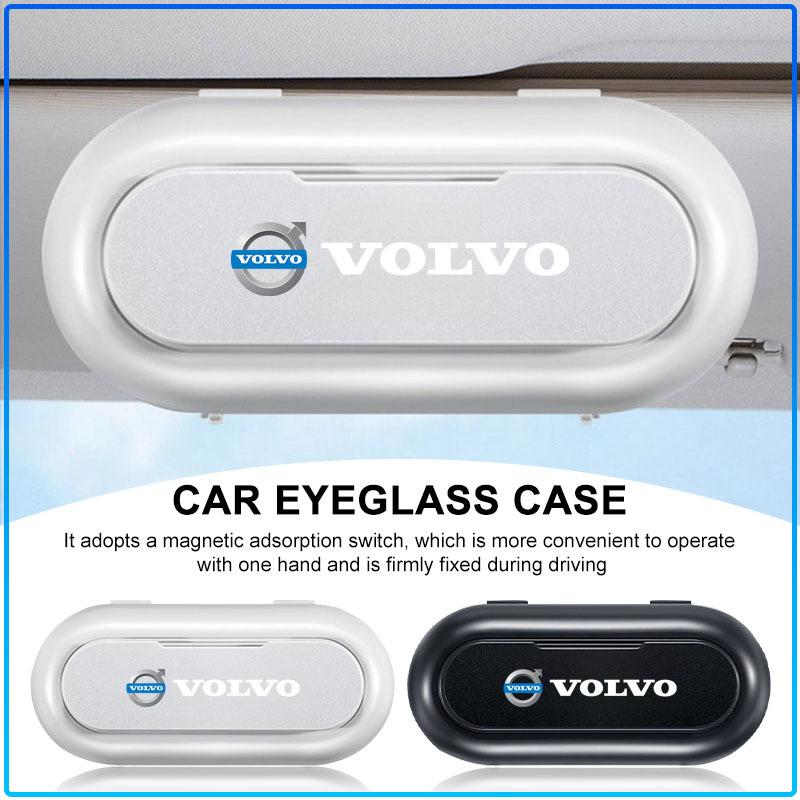 1Pcs Car Sun Visor Glasses Storage Box Holder Organizer Accessories Caps For Volvo 240 C70 S40 S50 S60 S70 S80 S90 V40 V50 V60 V90 XC40 XC60 XC90 Vnl