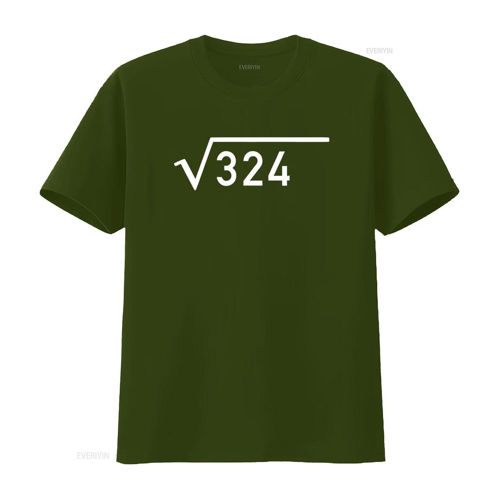 18th Birthday Idea Square Root Math Surprise T Shirt for vintage Washed Soft Comfortable Versatile Breathable fashion