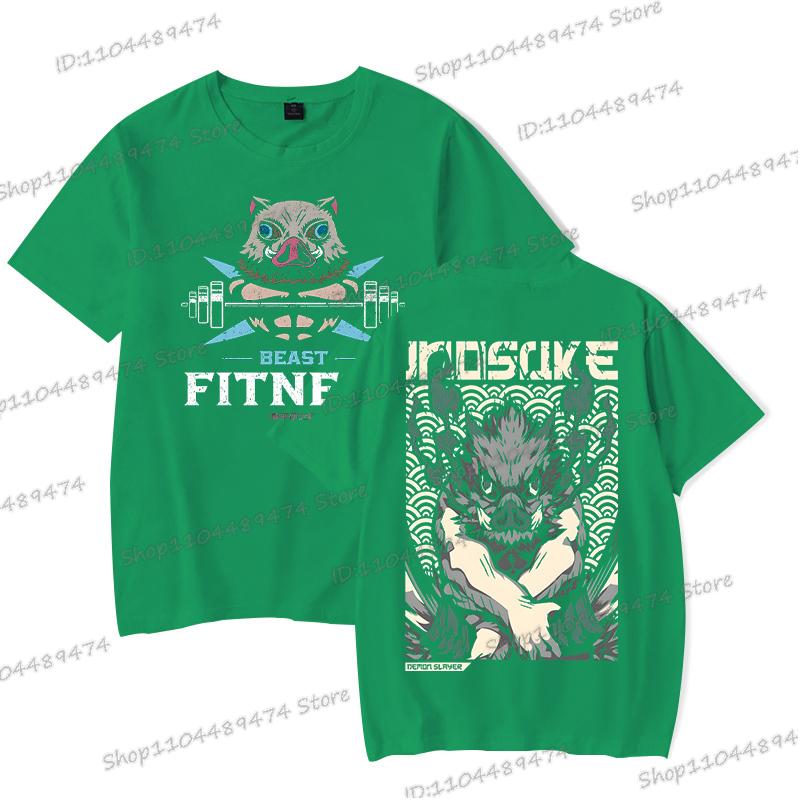 Harajuku Anime Demon Slayer Men T-shirts Hashibira Inosuke Fashion Cosplay Graphics T Shirt Short Sleeve Summer Comic Streetwear