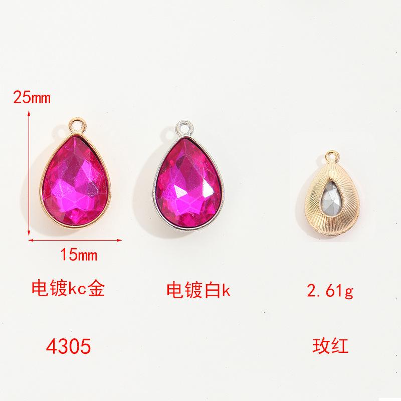 Simple Collarbone Chain Bracelet Alloy Diy Accessories Versatile Handmade Water Drop Pendant Diy Accessories